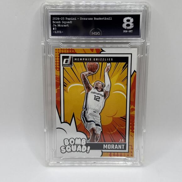 Ja Morant 2024-2025 Donruss Bomb Squad #3 NBA Memphis Graded 8 Card - Picture 1 of 2